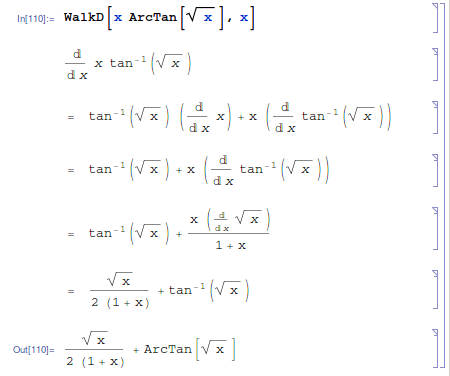 WalkD[] demonstration