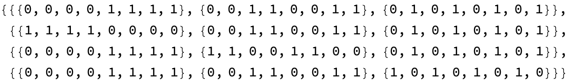 binary argument lists