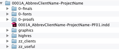 Client's folder structure