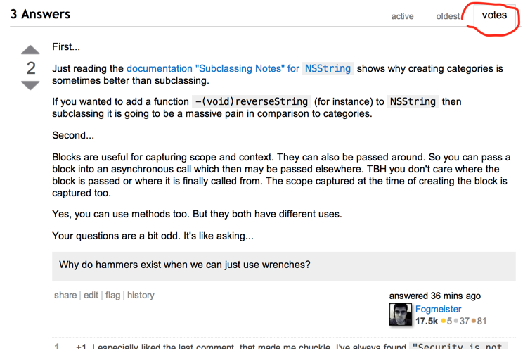 answers with tab to alter voting order circled