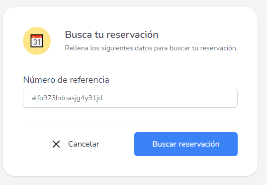 Buscador de reservaciones por referencia