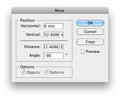 divide the distance by two and reverse directions