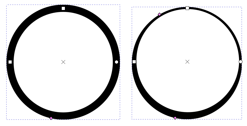 circle varying width