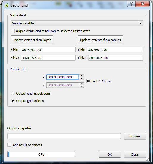 vector grid parameters