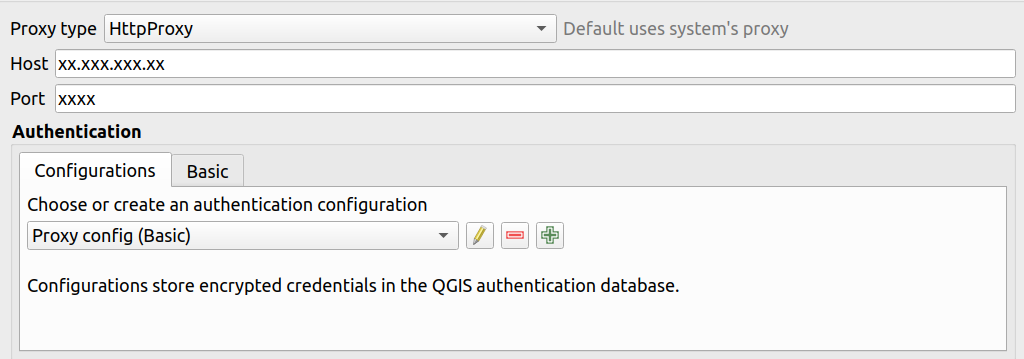 Proxy setup