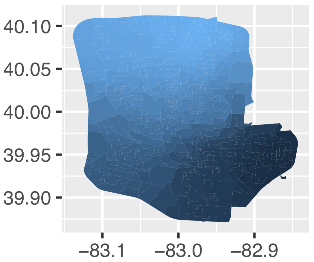 The eigenvector correspond to the Fiedler eigenvalue