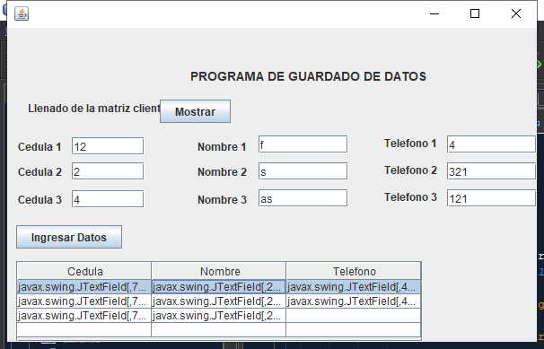 Problema en el jtable