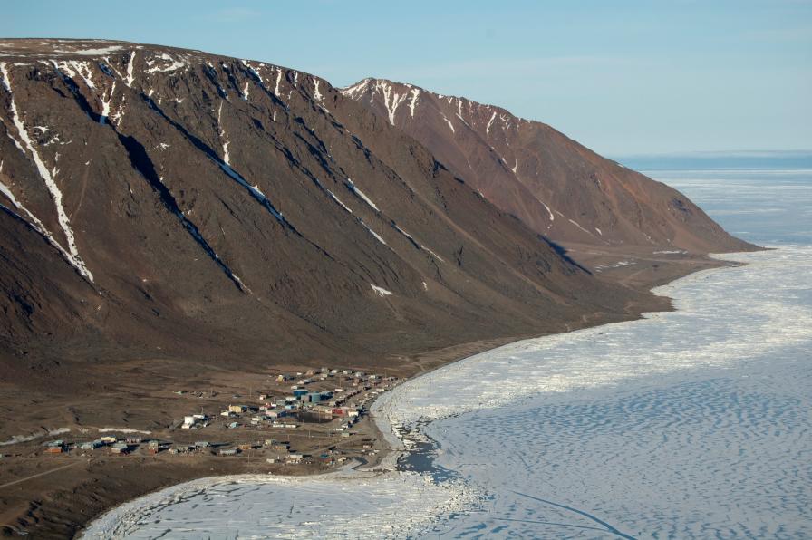 Aerial View o Grise Fjord