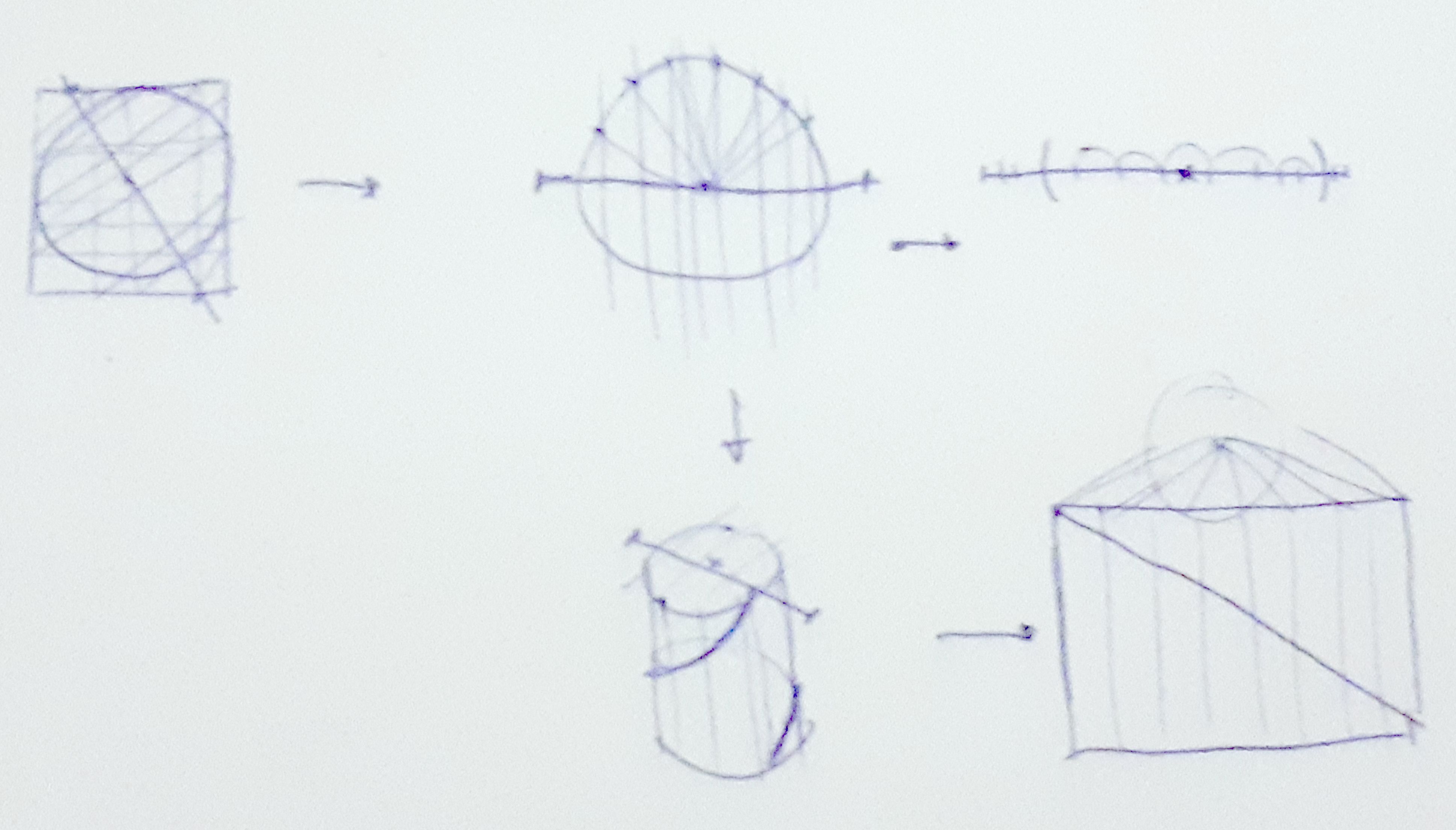 Cylinder coil tracing sktech