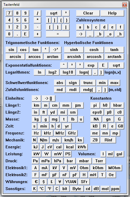 Phyxcalc key pad