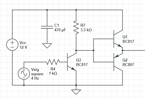 Schematic of Push-Pull Gate Driver Circuit