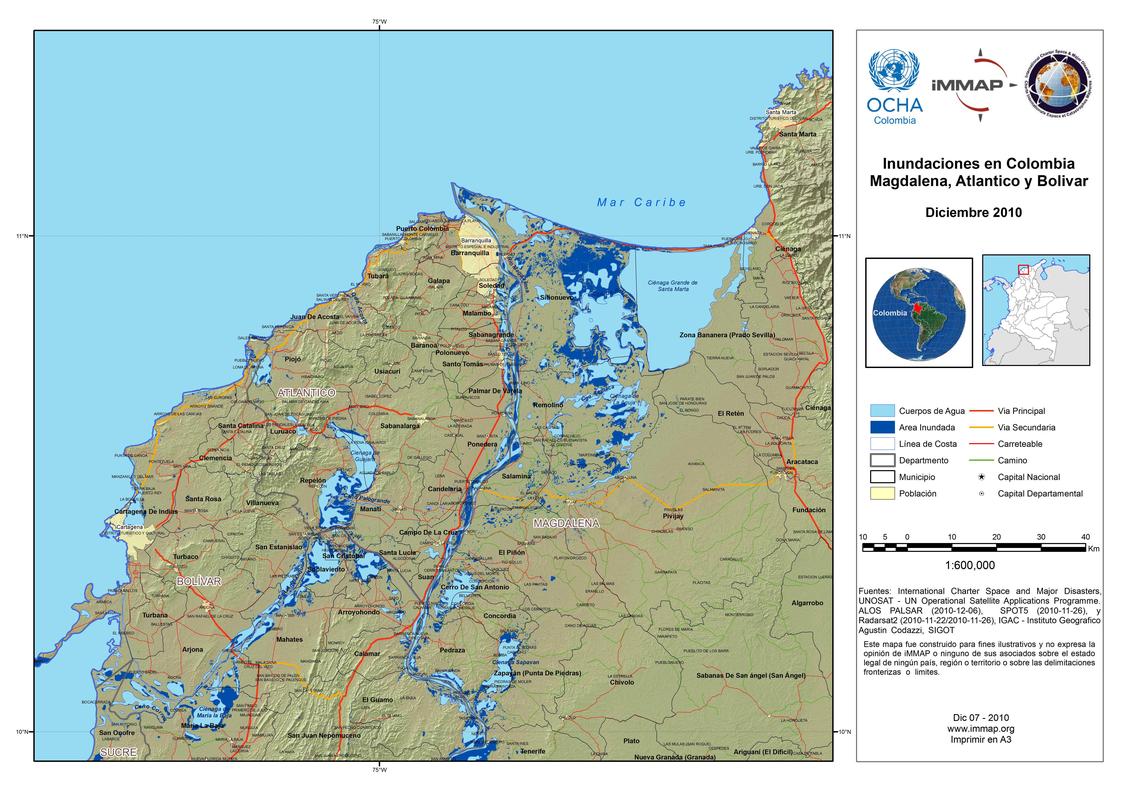 Floods in Colombia - Magdalena, Atlantico, and Bolivar