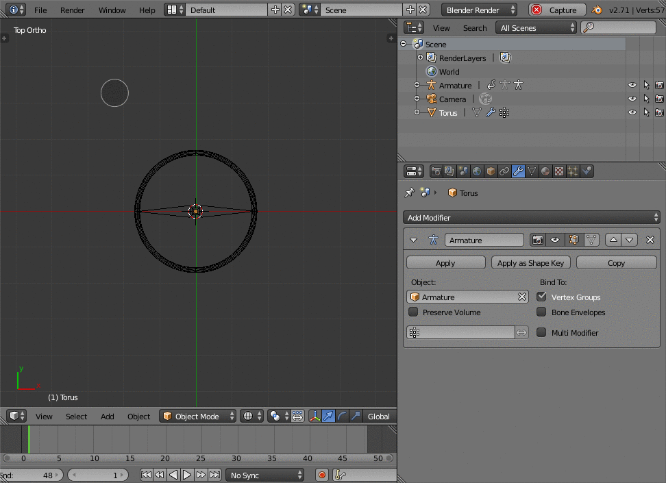 Twising a zero into infinity in blender