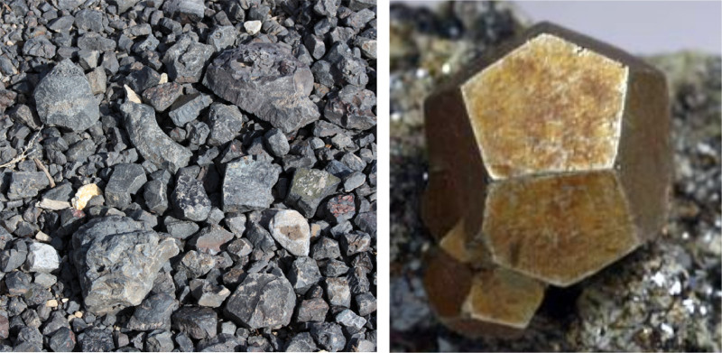 slag and pyrite