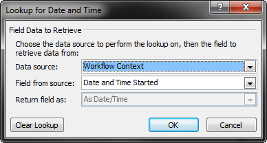 Set current date/time using Workflow Context