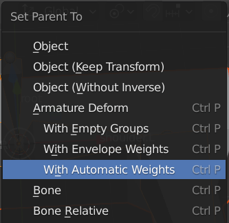 parenting with automatic bone weights