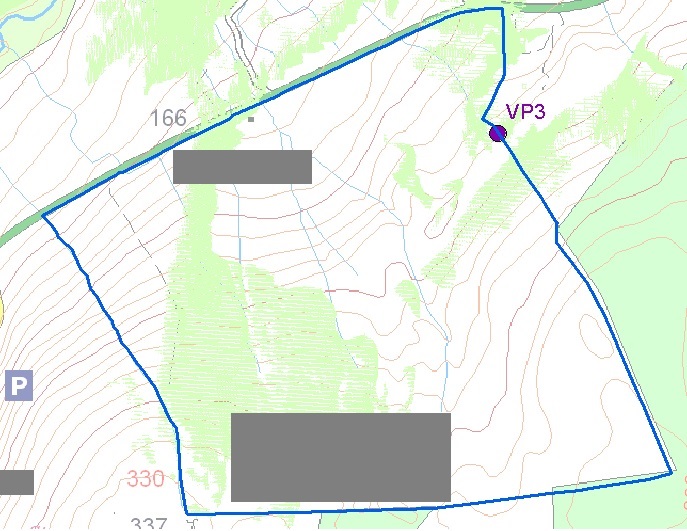 Site Including VP3 with visible areas in pale green