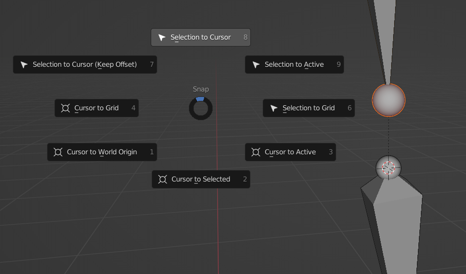 set selection to 3D cursor