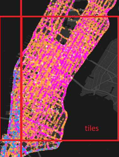 map examples, each tile contains N thsnd number of features