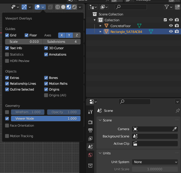 In the scene properties, set the unit system to "None", and then in the overlays menu at the top set "Scale = 0.01" and "Subdivisions = 4"