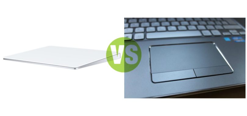 Image of a trackpad next to a laptop with a touchpad