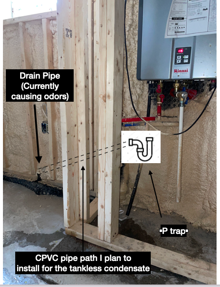 Tankless condensate drain