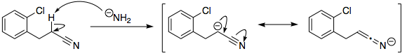 Deprotonation alpha to nitrile