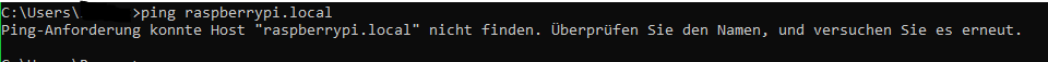 ping raspberrypi.local