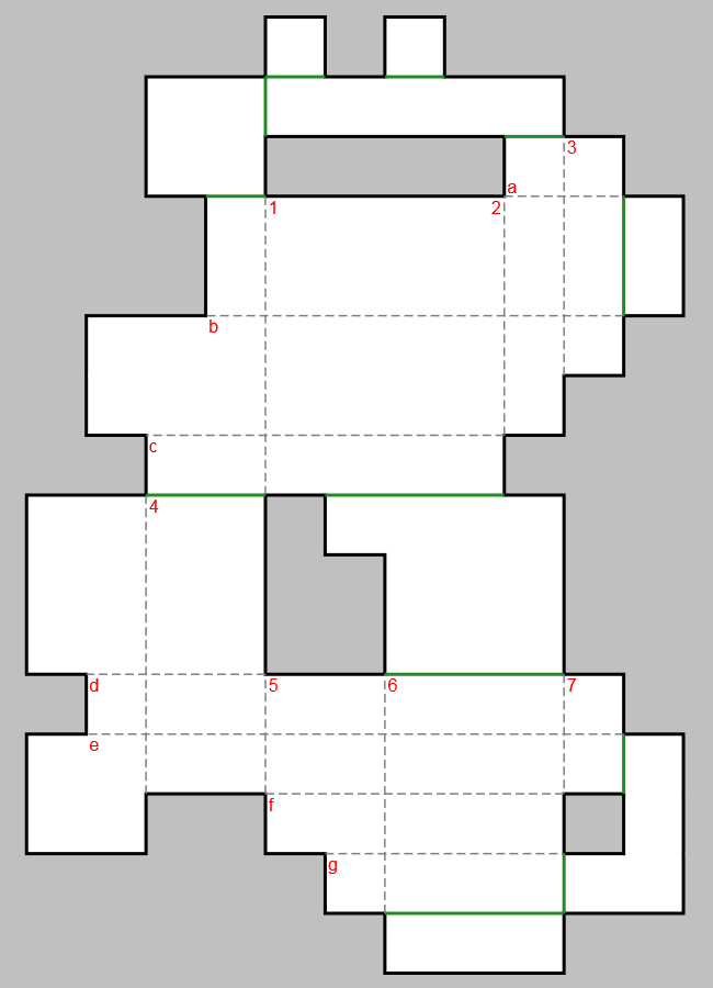 orthogonal polygon sectioning example