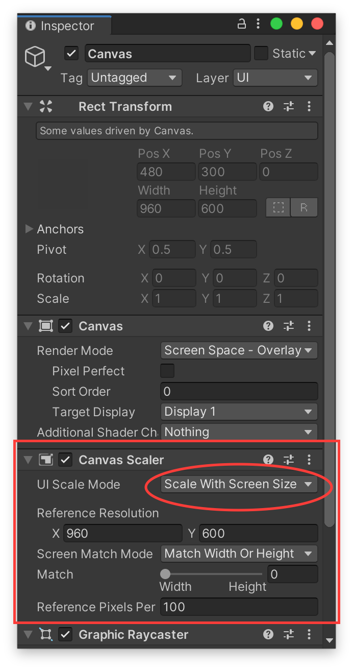 canvas scaler