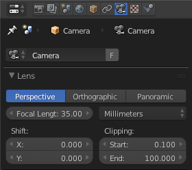 Camera clip settings