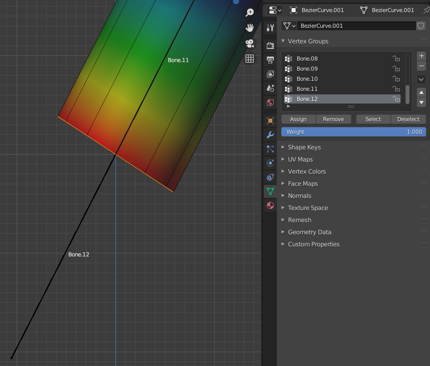 Applying a part of the mesh to the last appropriate vertex group in edit mode