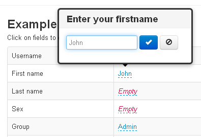 popover input field in a data table