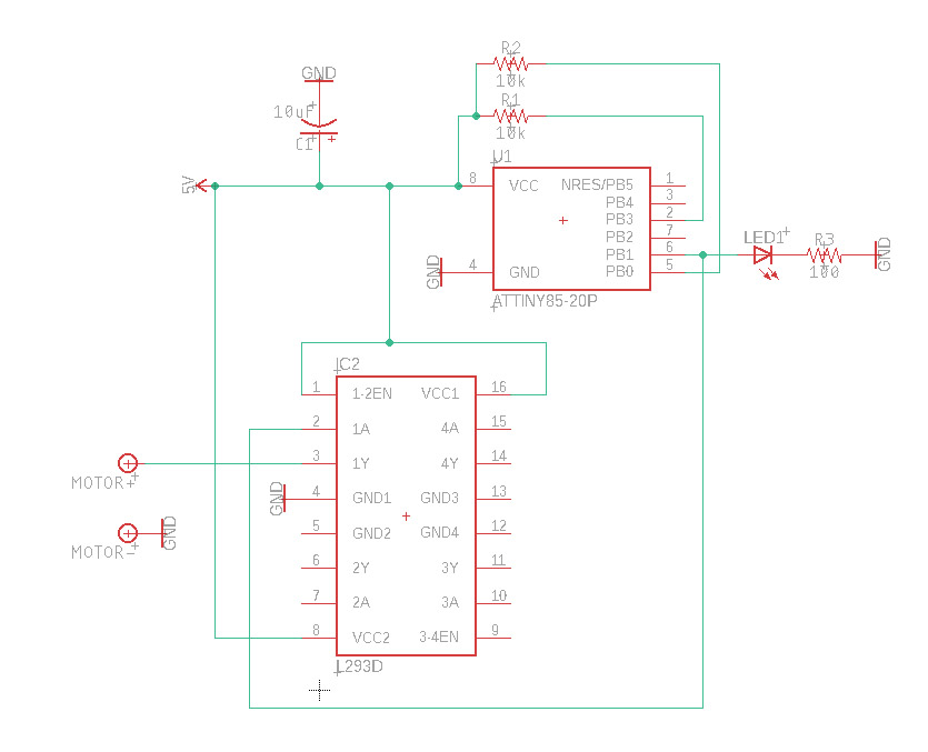 Motor on L293D