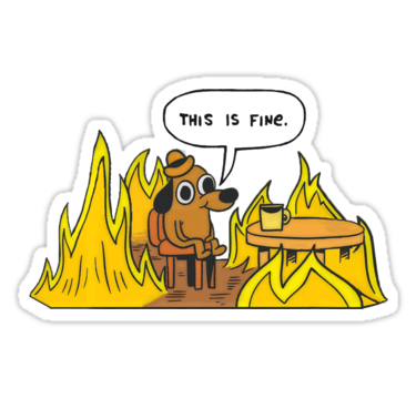 "this is fine" meme