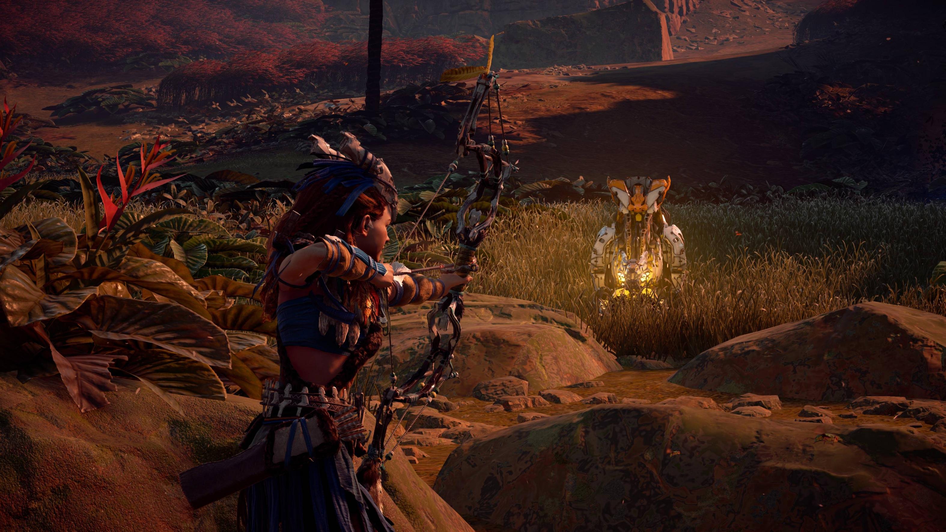 Aloy takes on a Scrapper