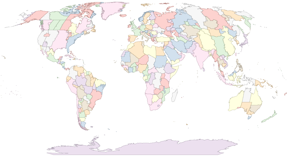 Mapa de timezones TZDB