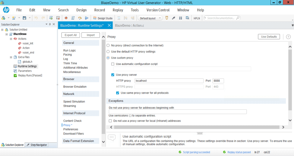 LoadRunner JMeter Proxy