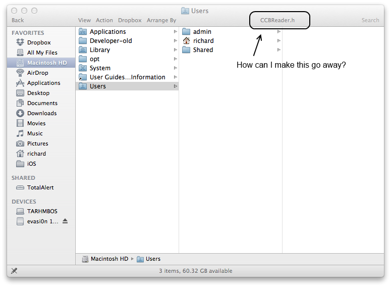 Finder Screenshot