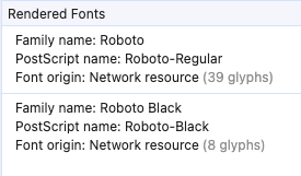 Roboto Regular and Roboto Black 