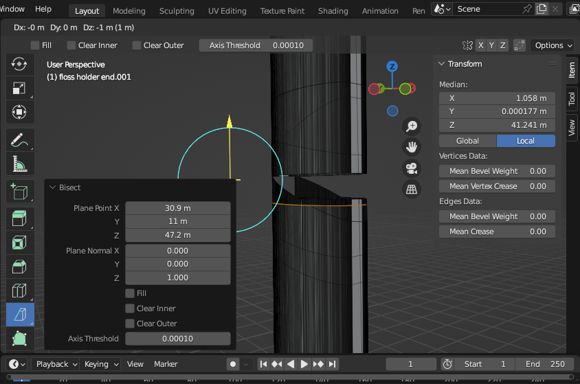 bisect not cutting