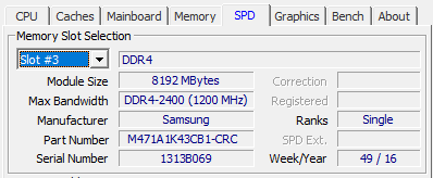 Screenshot CPU-Z SPD tab