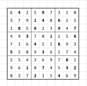 Solved Sudoku