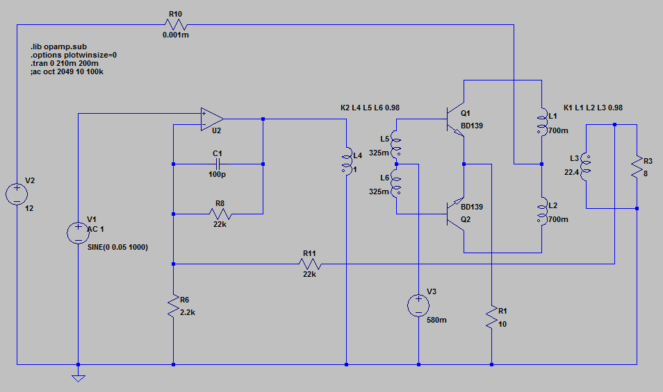 transistor radio style power amp