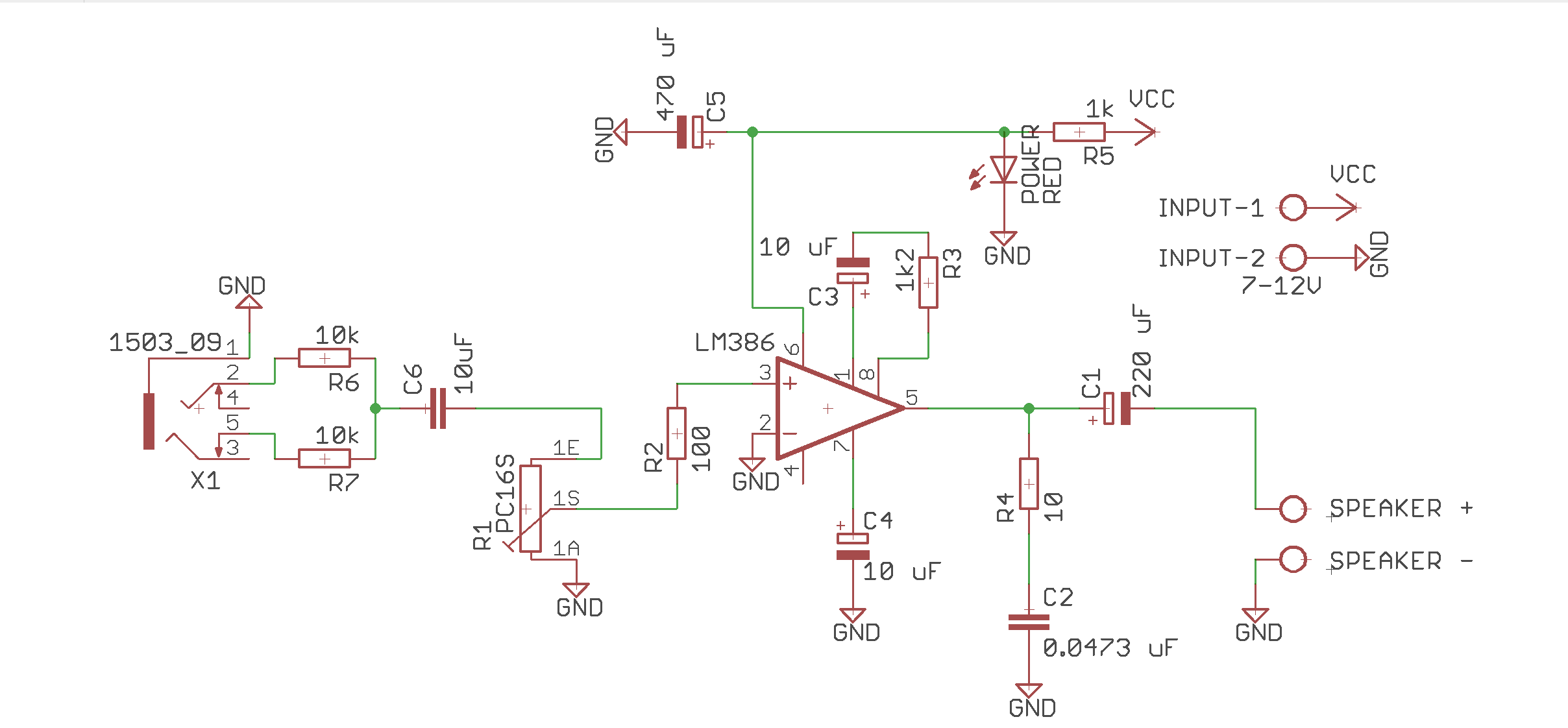 LM386 AMP SCHEMATIC