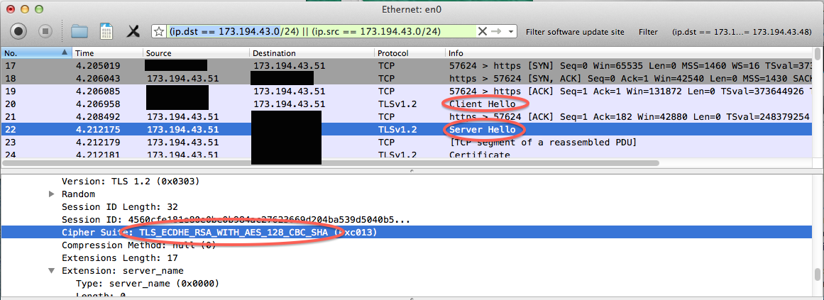 WireShark screen capture