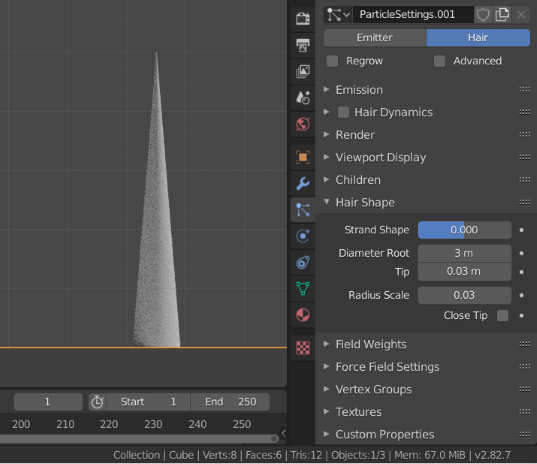 Single-strand particle system