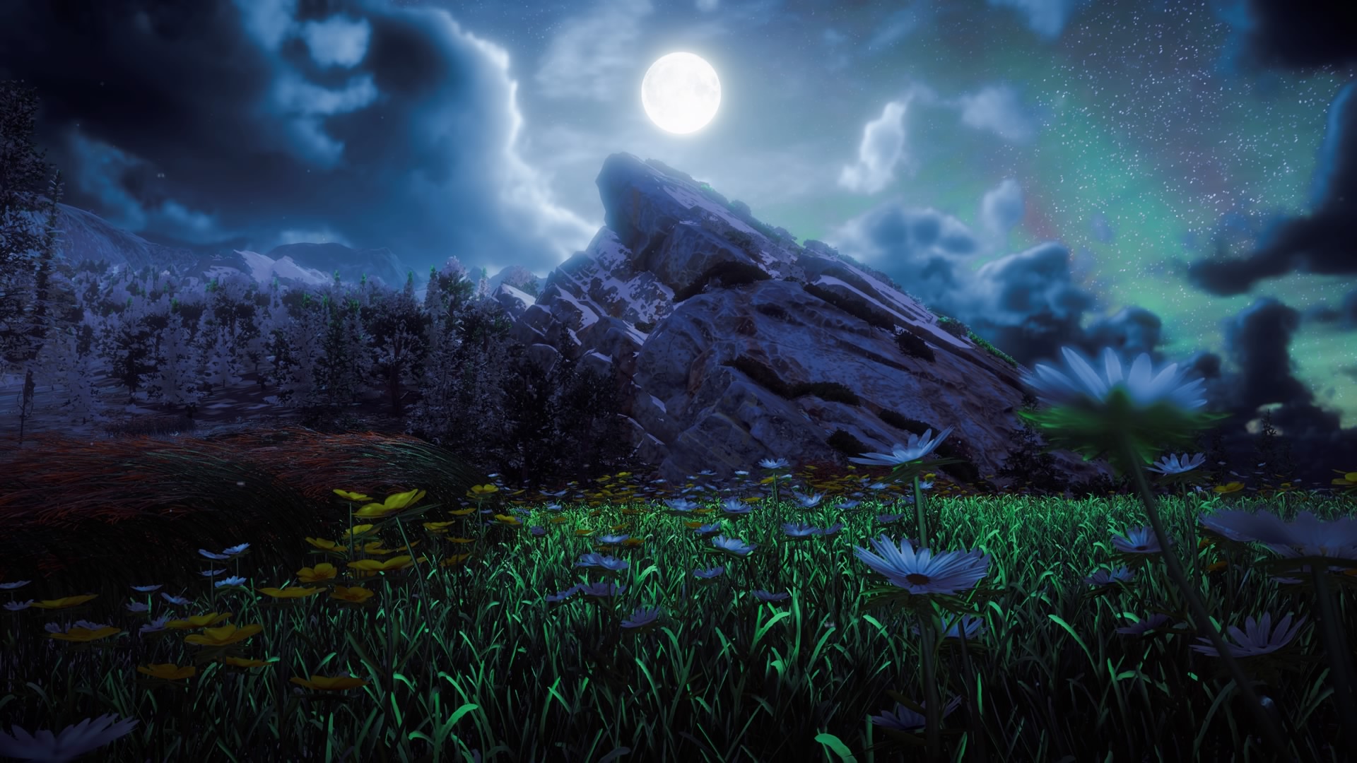 flowers at night - winning screenshot contest 25