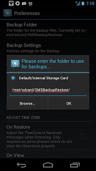 SMS Backup & Restore Settings