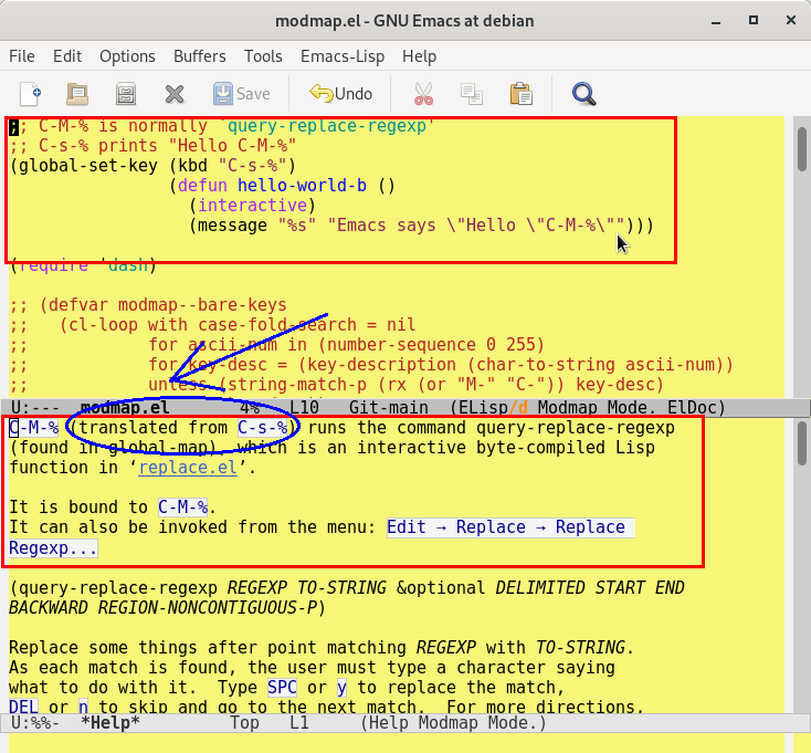 M-x modemap-mode in action (2)